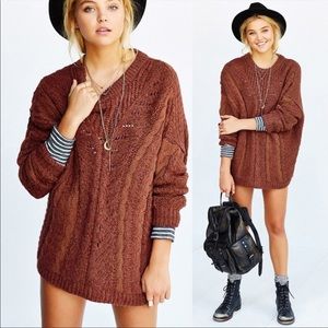 UO Ecote Chunk Cable Knit Madison Sweater
